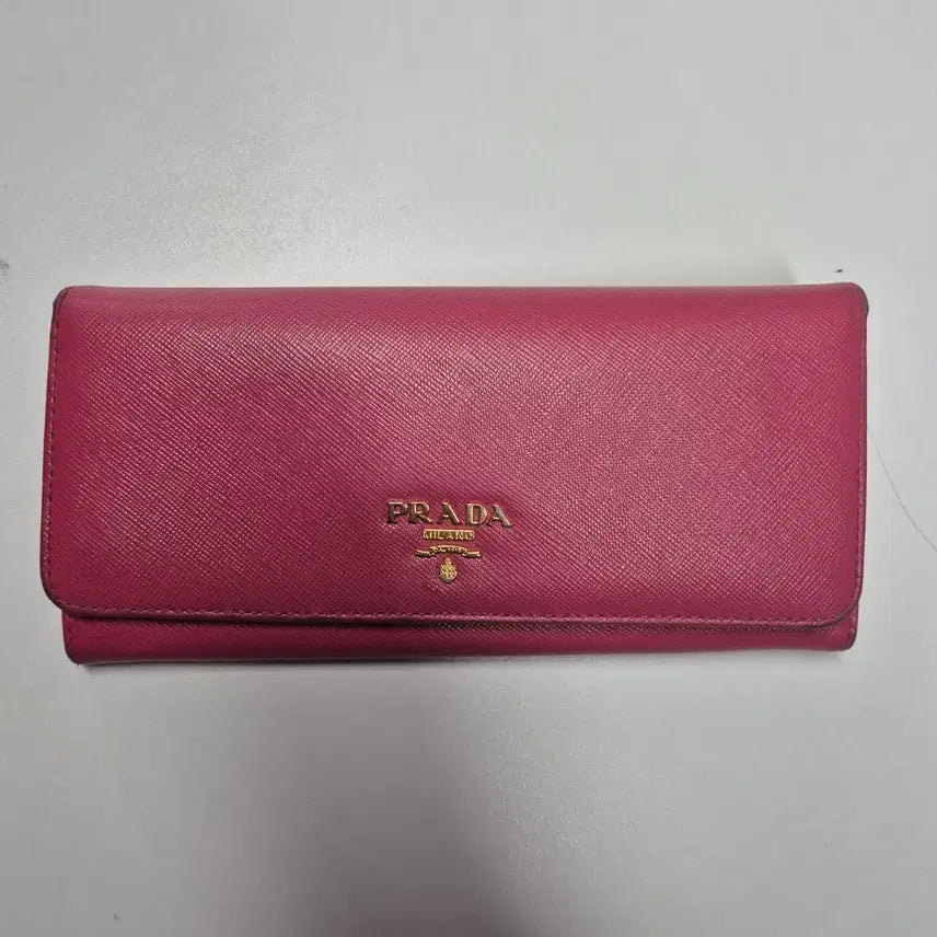 [BUNJANG] Prada Pink Long Wallet / 프라다 핑크 장지갑 정품