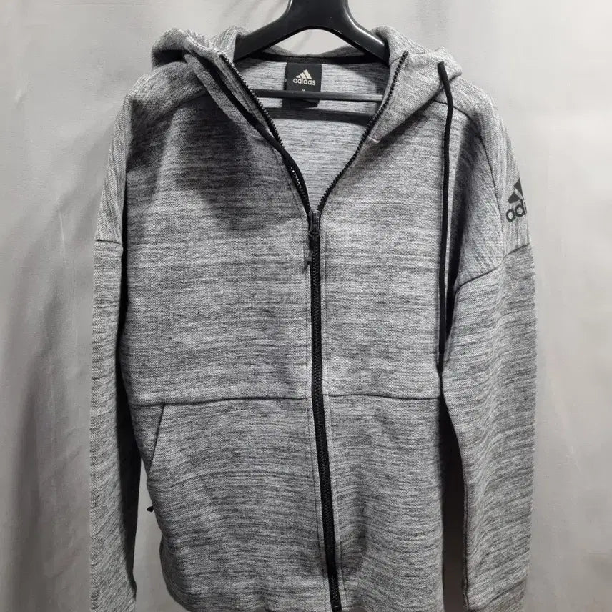 [BUNJANG] Adidas Gray Hoodie Zip-up / 아디다스 그레이 후드 집업