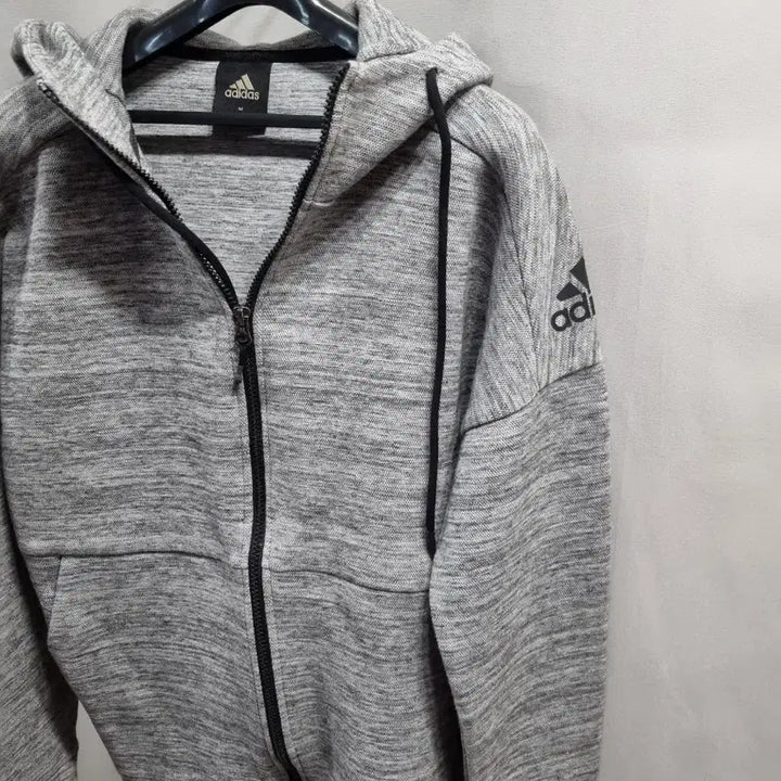 [BUNJANG] Adidas Gray Hoodie Zip-up / 아디다스 그레이 후드 집업