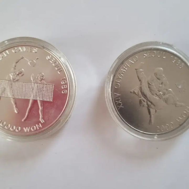 [BUNJANG] Seoul Asian Games &amp; Olympic Commemorative Coins / 서울 아시아 경기대회 기념주화 + 서울 올림픽 기념 주화