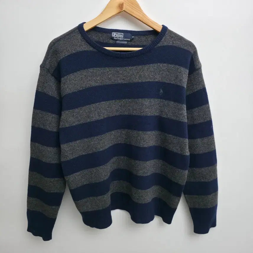 [BUNJANG] Polo Ralph Lauren Striped Wool Knit Sweater / [L] 폴로 랄프로렌 스트라이프 울 니트