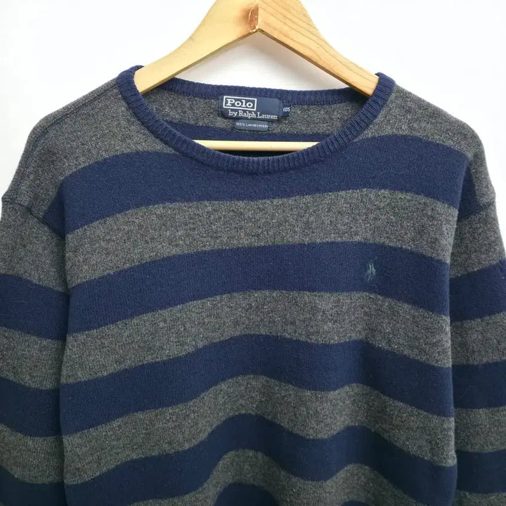 [BUNJANG] Polo Ralph Lauren Striped Wool Knit Sweater / [L] 폴로 랄프로렌 스트라이프 울 니트