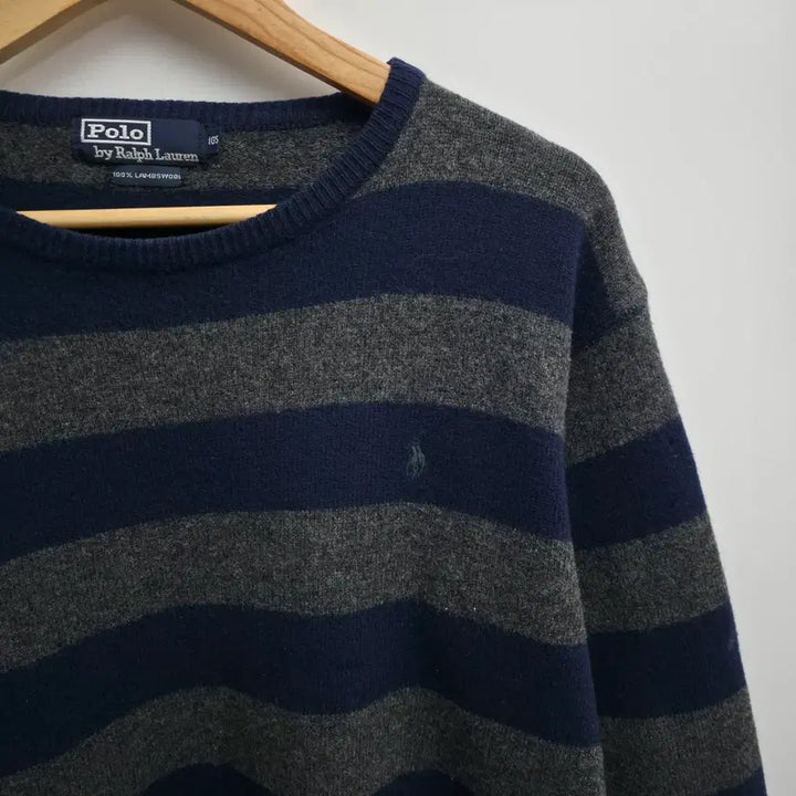 [BUNJANG] Polo Ralph Lauren Striped Wool Knit Sweater / [L] 폴로 랄프로렌 스트라이프 울 니트