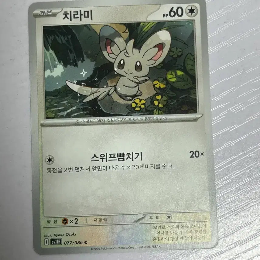 [BUNJANG] Pokemon Card Chiramu / [귀여운 포켓몬 카드] 치라미