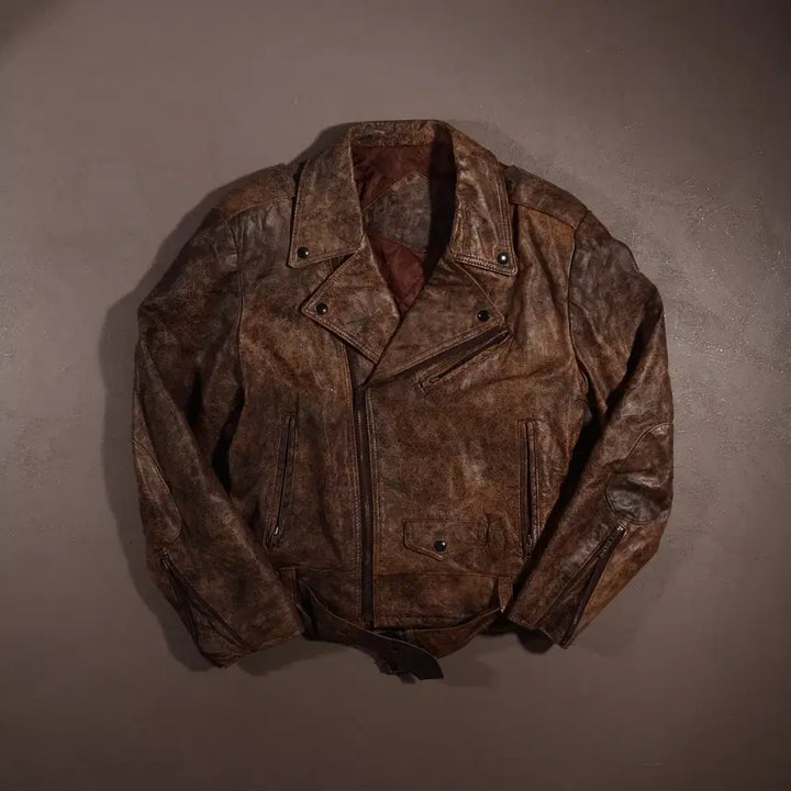 [BUNJANG] Leather Double Rider Jacket C323 / 래더 더블 라이더 자켓 C323