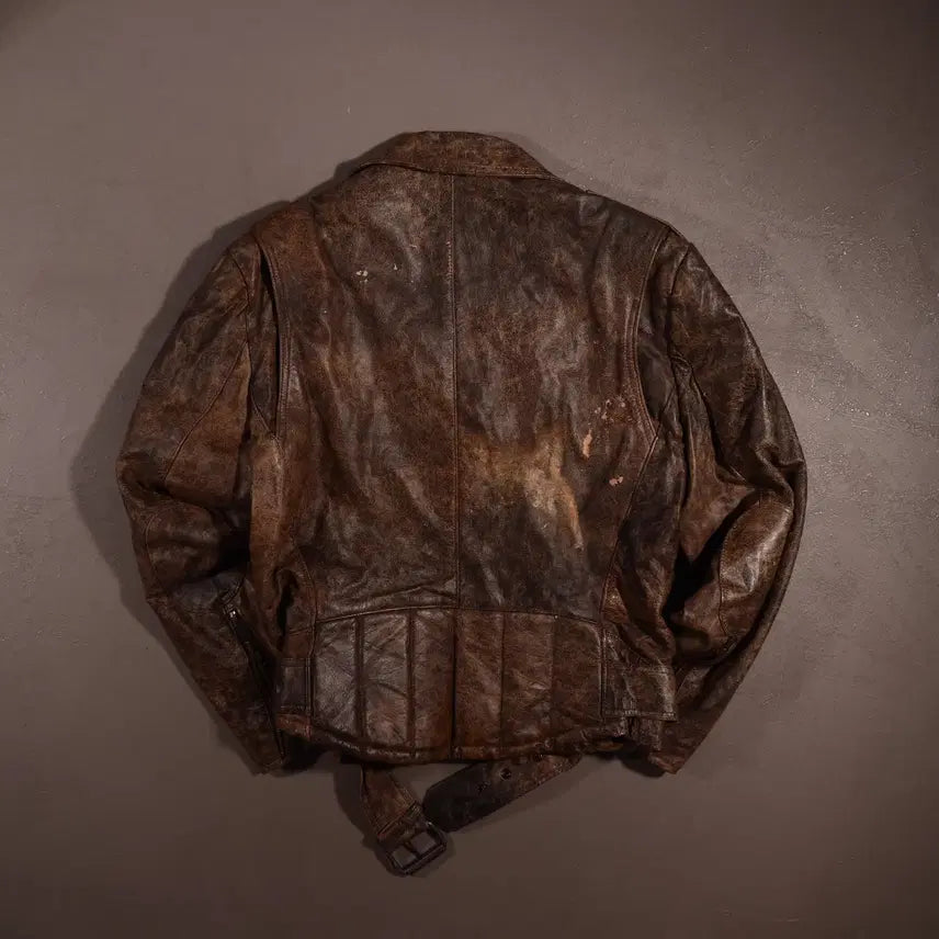 [BUNJANG] Leather Double Rider Jacket C323 / 래더 더블 라이더 자켓 C323