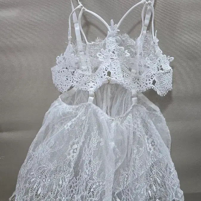 [BUNJANG] White Lace Slip 90 / 화이트 레이스 슬립90