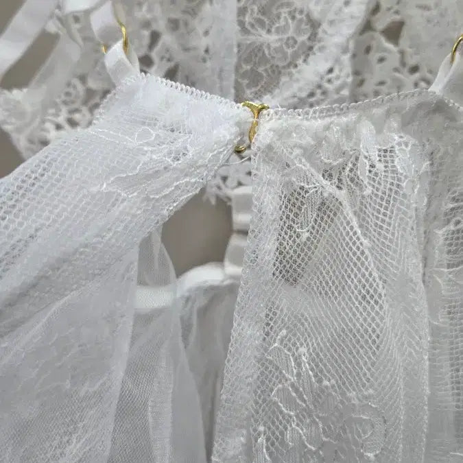 [BUNJANG] White Lace Slip 90 / 화이트 레이스 슬립90