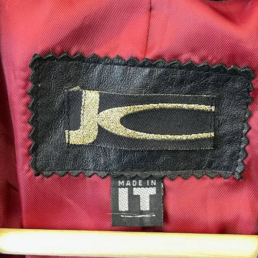 [BUNJANG] Jc Contrast Stitch Leather Blazer / Jc 콘트라스트 스티치 레더 블레이저