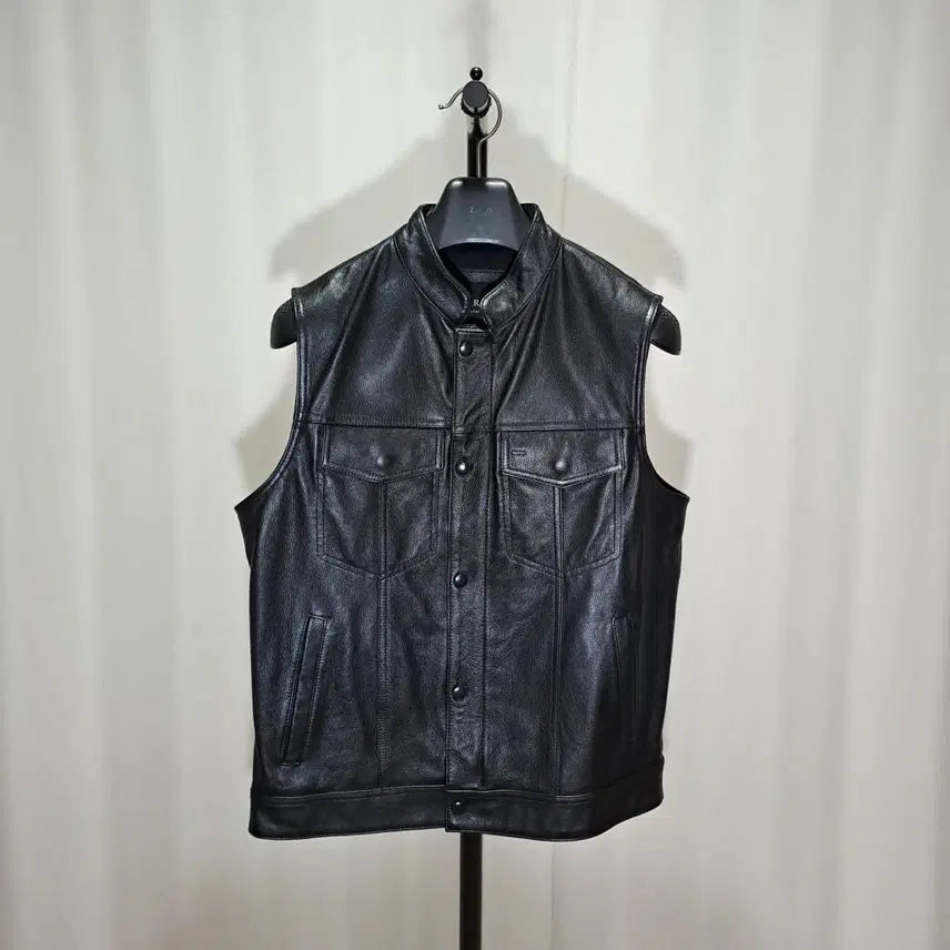 [SOLD OUT] (새상품급) 소가죽 바이커 베스트 L B559