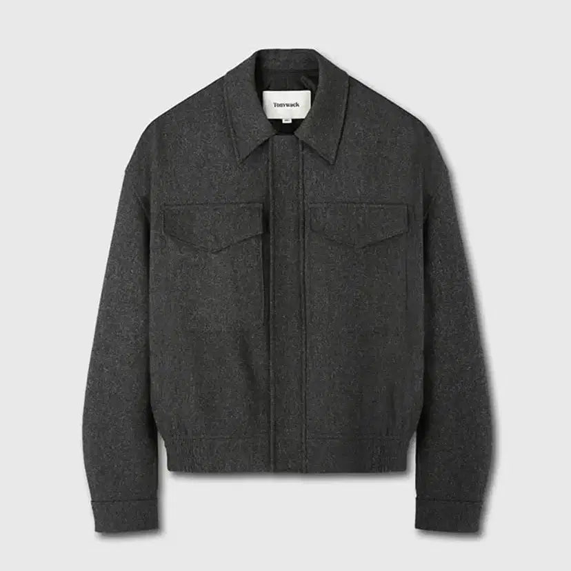 [BUNJANG] Toni Wek Merino Wool Chest Pocket Blouson Dark Gray Jacket / 토니웩 메리노울 체스트포켓 블루종 다크그레이
