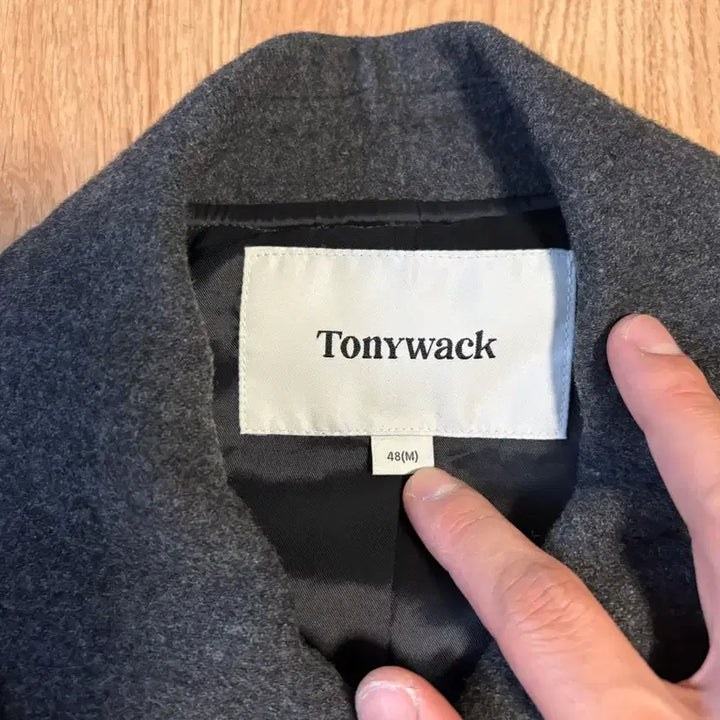 [BUNJANG] Toni Wek Merino Wool Chest Pocket Blouson Dark Gray Jacket / 토니웩 메리노울 체스트포켓 블루종 다크그레이