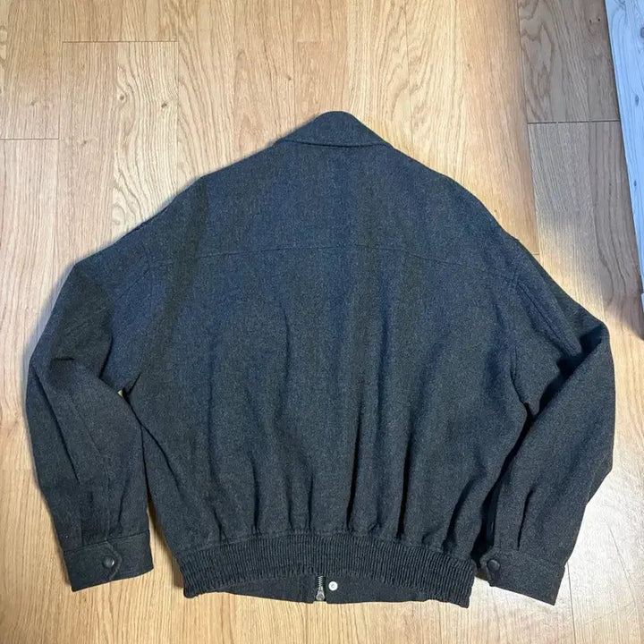 [BUNJANG] Toni Wek Merino Wool Chest Pocket Blouson Dark Gray Jacket / 토니웩 메리노울 체스트포켓 블루종 다크그레이