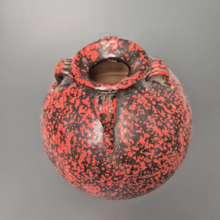 [BUNJANG] Black Glaze Red Pattern Four Seasons Vase Antique Collectible / 흑자 홍반문 사계호 중국도자기 골동품 고미술품 수집품