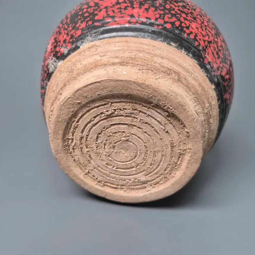 [BUNJANG] Black Glaze Red Pattern Four Seasons Vase Antique Collectible / 흑자 홍반문 사계호 중국도자기 골동품 고미술품 수집품