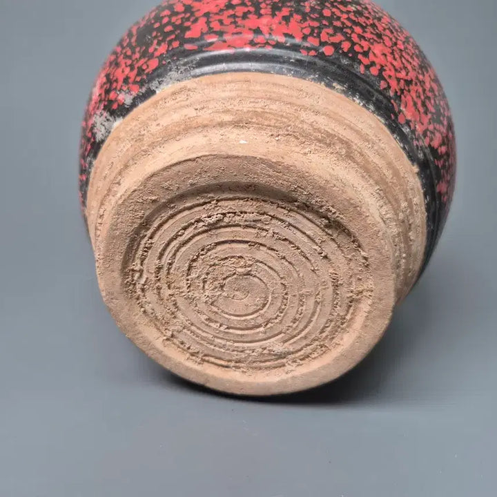 [BUNJANG] Black Glaze Red Pattern Four Seasons Vase Antique Collectible / 흑자 홍반문 사계호 중국도자기 골동품 고미술품 수집품