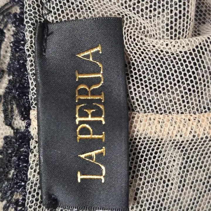 [BUNJANG] La Perla Black Floral Embroidery Panty XL / 라펠라 블랙 플라워 자수 팬티ㅡ66반77 XL