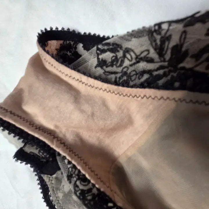 [BUNJANG] La Perla Black Floral Embroidery Panty XL / 라펠라 블랙 플라워 자수 팬티ㅡ66반77 XL