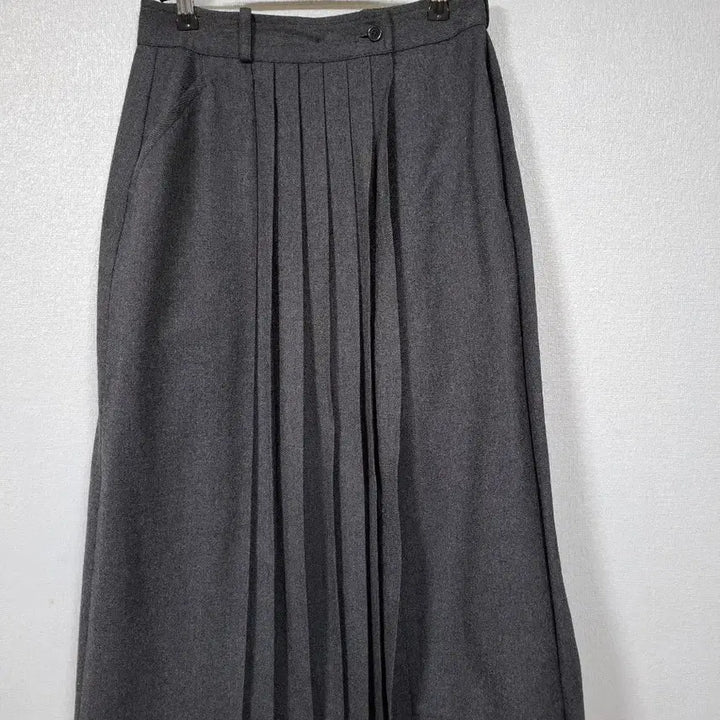 [BUNJANG] Kenzo Pure Wool Pleated Wrap Skirt / 겐죠 일본 순모 플리츠 랩스커트 55~66