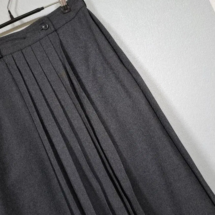 [BUNJANG] Kenzo Pure Wool Pleated Wrap Skirt / 겐죠 일본 순모 플리츠 랩스커트 55~66