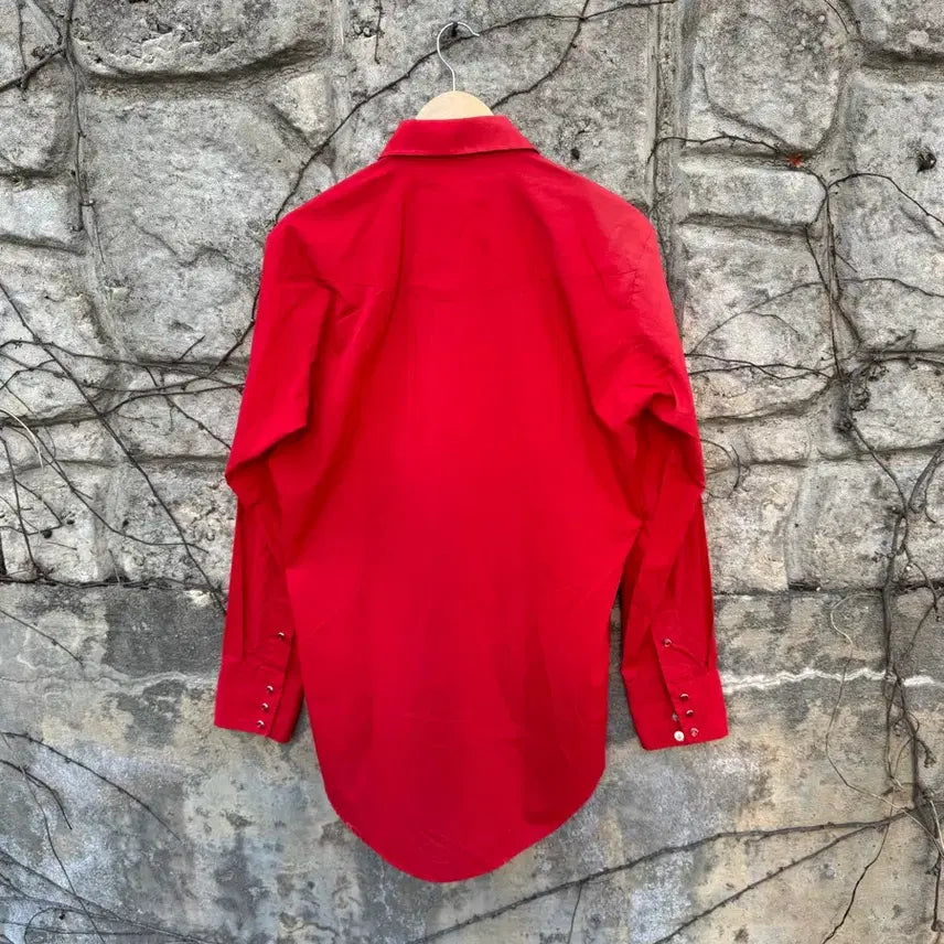 [BUNJANG] Karman USA Fading Western Shirt / 80~90s karman usa 빈티지 페이딩 웨스턴 셔츠 레드