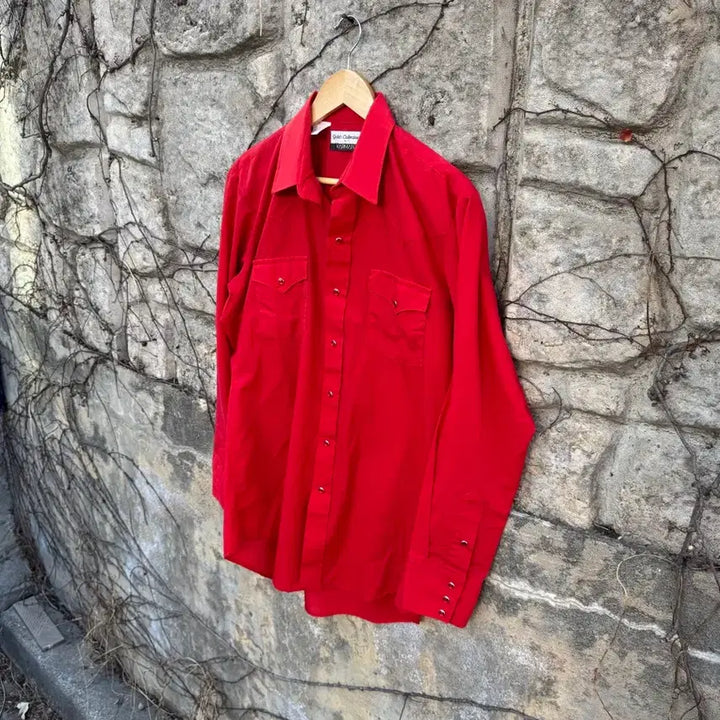 [BUNJANG] Karman USA Fading Western Shirt / 80~90s karman usa 빈티지 페이딩 웨스턴 셔츠 레드