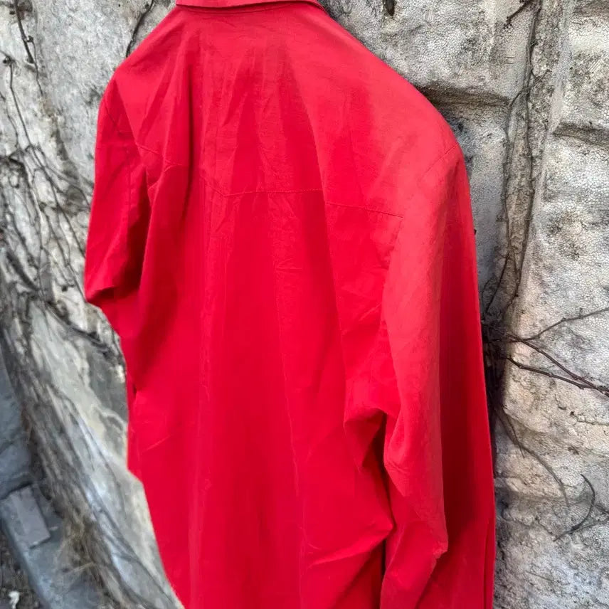 [BUNJANG] Karman USA Fading Western Shirt / 80~90s karman usa 빈티지 페이딩 웨스턴 셔츠 레드