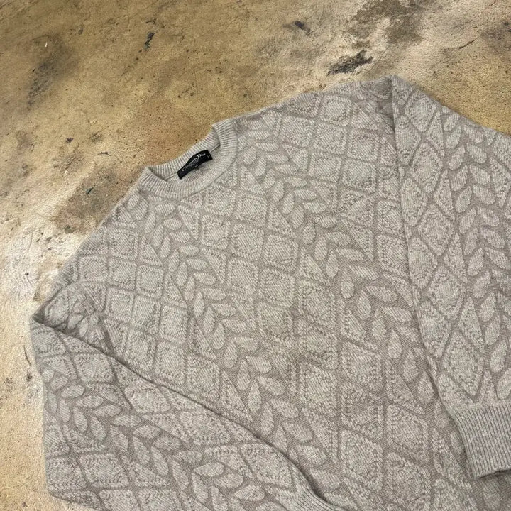 [BUNJANG] Dior Pattern Knit Sweater Beige / [정품/100] 디올 패턴 니트 스웨터 베이지