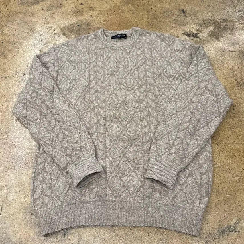 [BUNJANG] Dior Pattern Knit Sweater Beige / [정품/100] 디올 패턴 니트 스웨터 베이지