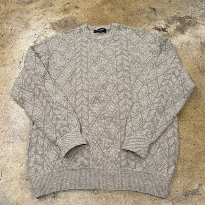 [BUNJANG] Dior Pattern Knit Sweater Beige / [정품/100] 디올 패턴 니트 스웨터 베이지