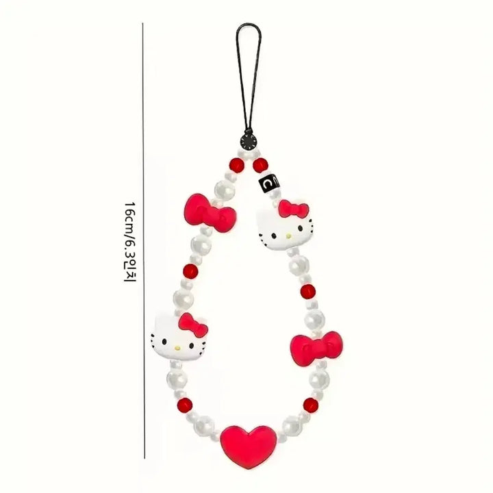 [BUNJANG] Hello Kitty Ribbon and Face Phone Strap / 헬로키티 리본 앤 얼굴 휴대폰 스트랩 1ea