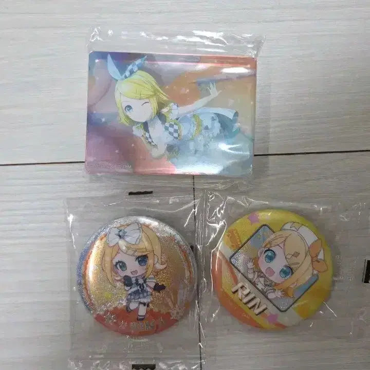 [BUNJANG] Vocaloid Kagamine Rin Noble Art Acrylic Badge Bundle Set / (3개 일괄) 보컬로이드 카가미네 린 프세카 노블아트 아크릴 뱃지