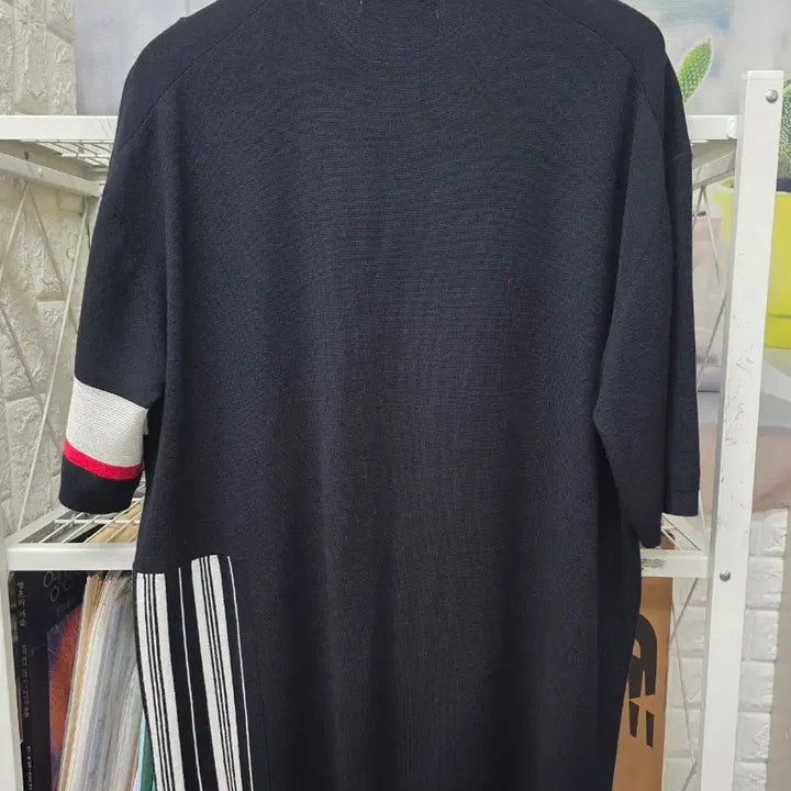 [SOLD OUT] 시스템옴므 남성 반팔니트 105 언발란스 스트라이프 니트반팔 MM52