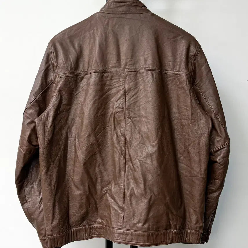 [BUNJANG] Vintage 90s Cow Leather Panel Jacket / 빈티지 90s 카우 레더 패널 자켓