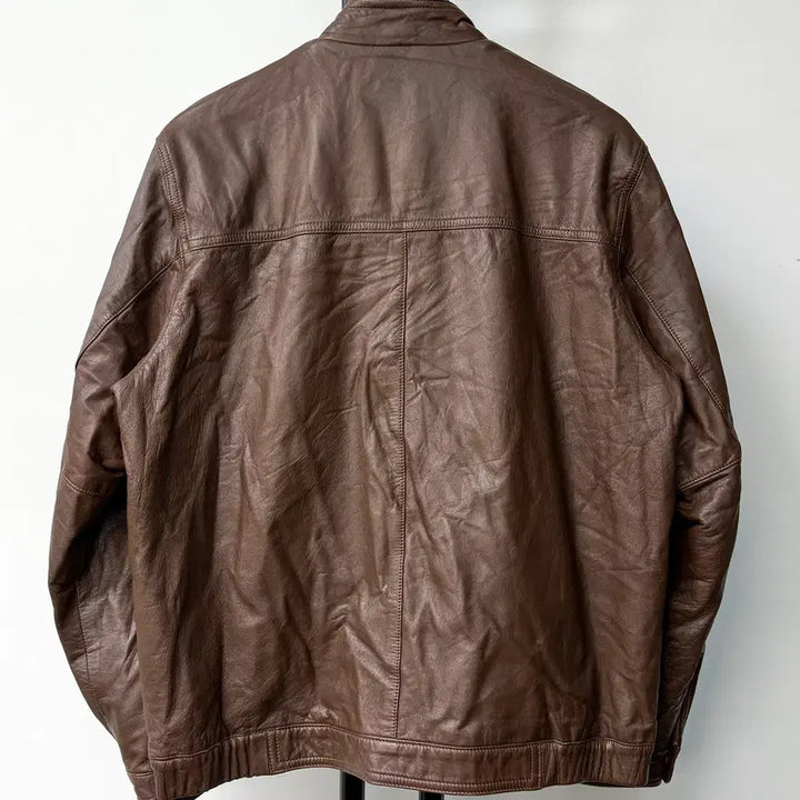 [BUNJANG] Vintage 90s Cow Leather Panel Jacket / 빈티지 90s 카우 레더 패널 자켓