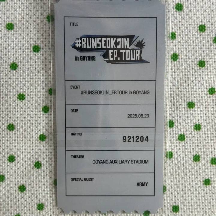 [BUNJANG] BTS Jin Concert Day 2 Zone Photocard / 방탄 김석진 콘서트 day2 zone 포카