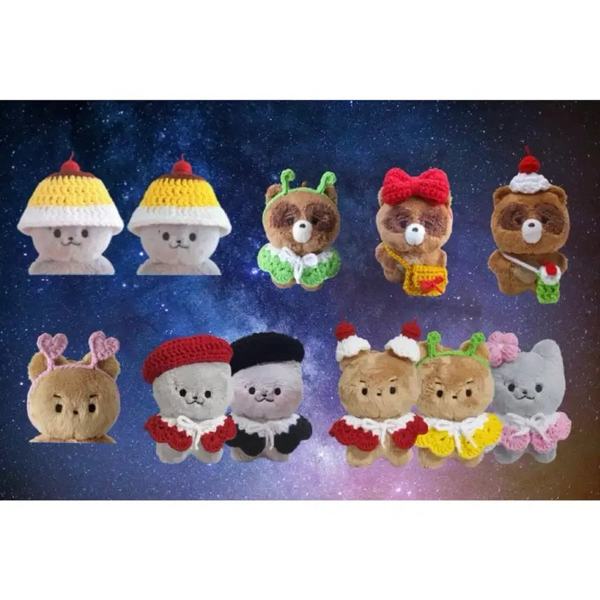 [BUNJANG] NUNE-TTEUNE 10cm Doll Flower Outing Knitted Outfit Light Purple / 누네뜨네 10cm 인형옷 꽃나들이 뜨개옷 연보라