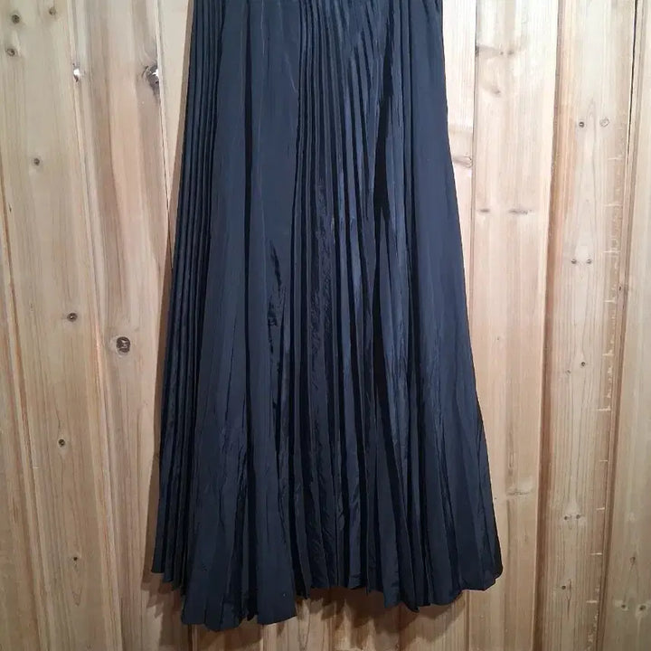 [BUNJANG] Afterglow Black Pleated Long Skirt / 블랙 플리츠 롱 스커트(에프터글로우)