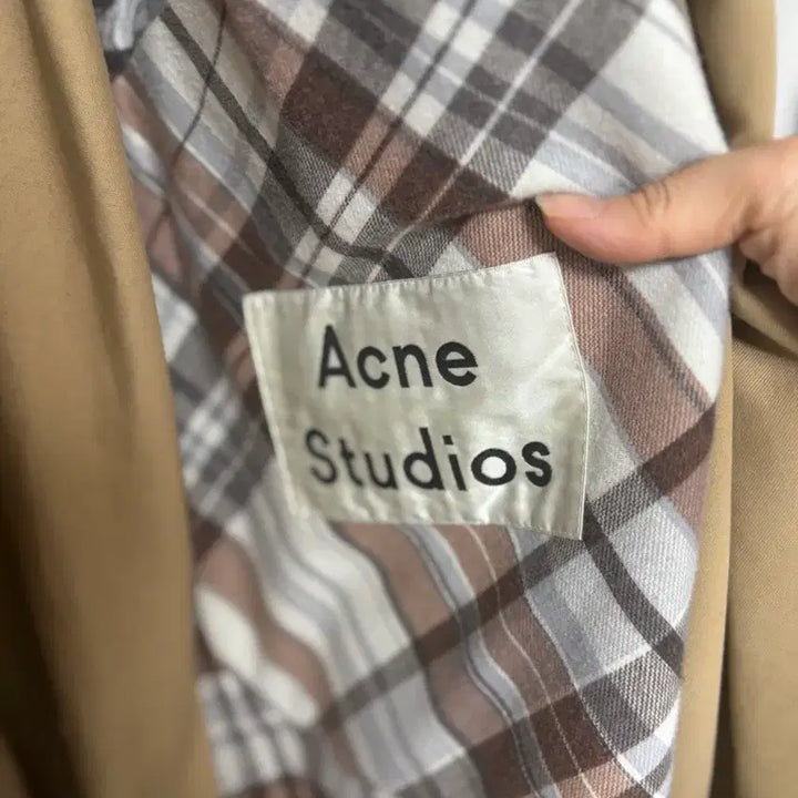 [BUNJANG] Acne Studios Beige Trench Coat / 정품 아크네 스튜디오 베이지색 여상 트렌치 코트 롱코트