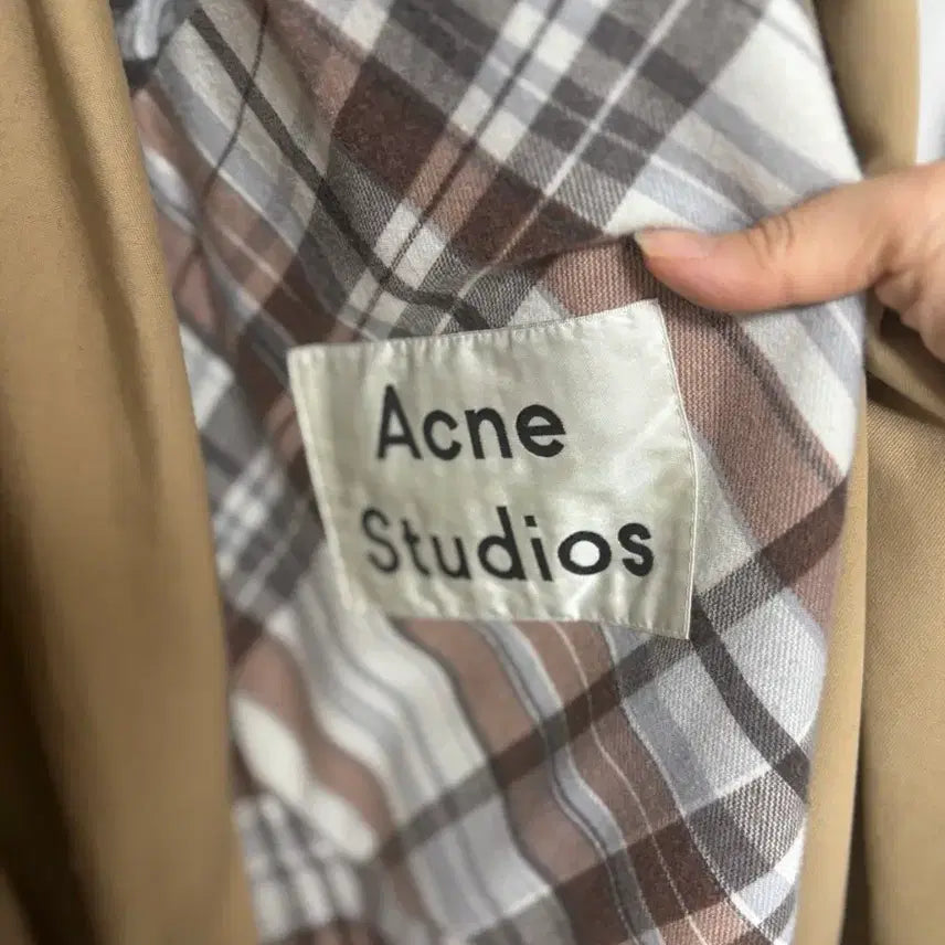 [BUNJANG] Acne Studios Beige Trench Coat / 정품 아크네 스튜디오 베이지색 여상 트렌치 코트 롱코트