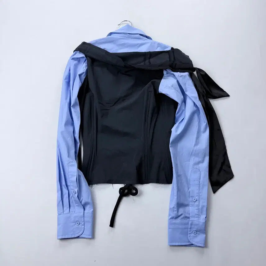 [BUNJANG] Otto Linger Deconstructed Blue Blouse / 오토링거 디컨스트럭티드 블루 블라우스 새상품