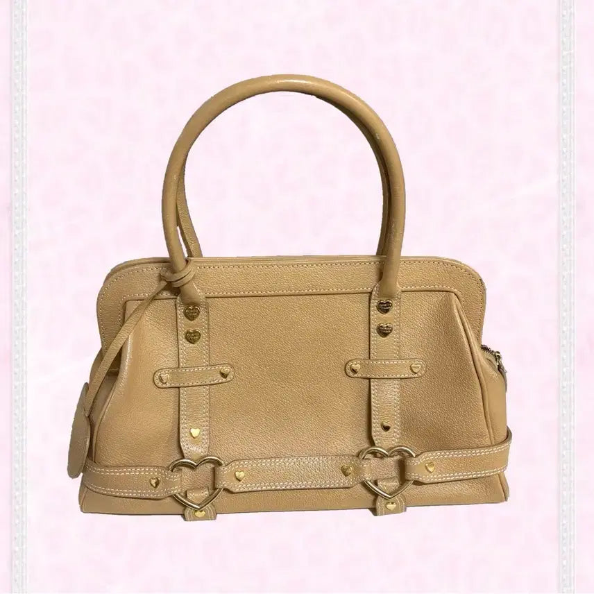 [BUNJANG] Samantha Thavasa Beige Heart Embellished Bag / 사만다타바사 y2k 오네갸루 히메카지 하트 장식 가방