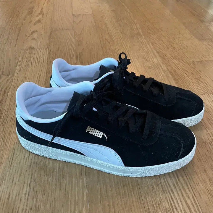 [BUNJANG] Puma Club Suede Black Sneakers 275 / 퓨마 클럽 스웨이드 블랙 스니커즈 275