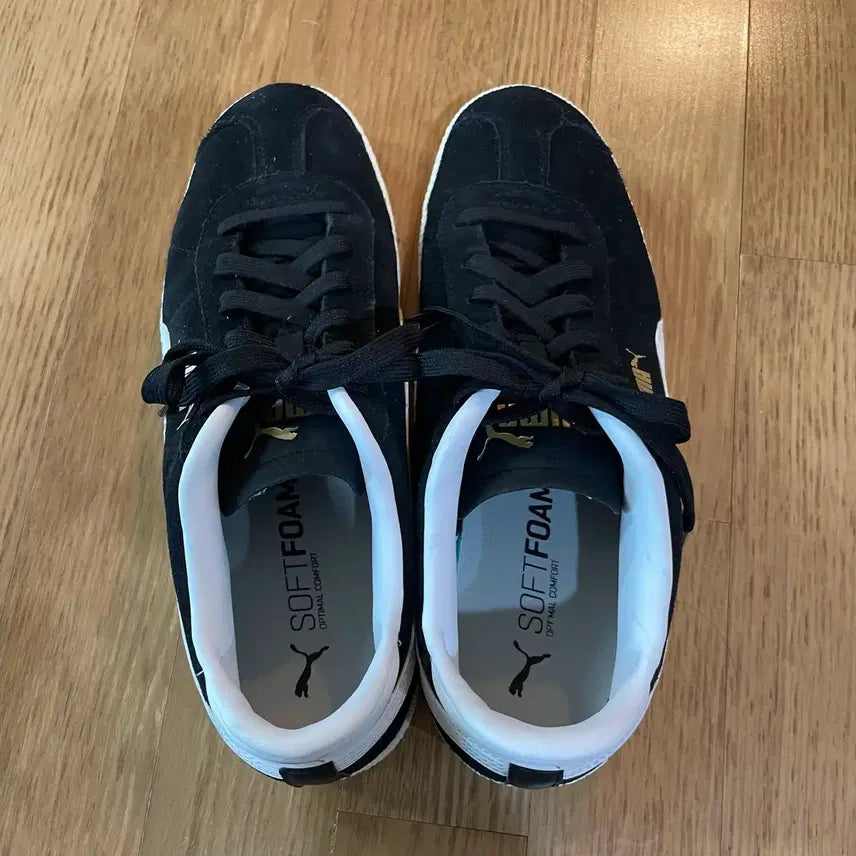 [BUNJANG] Puma Club Suede Black Sneakers 275 / 퓨마 클럽 스웨이드 블랙 스니커즈 275