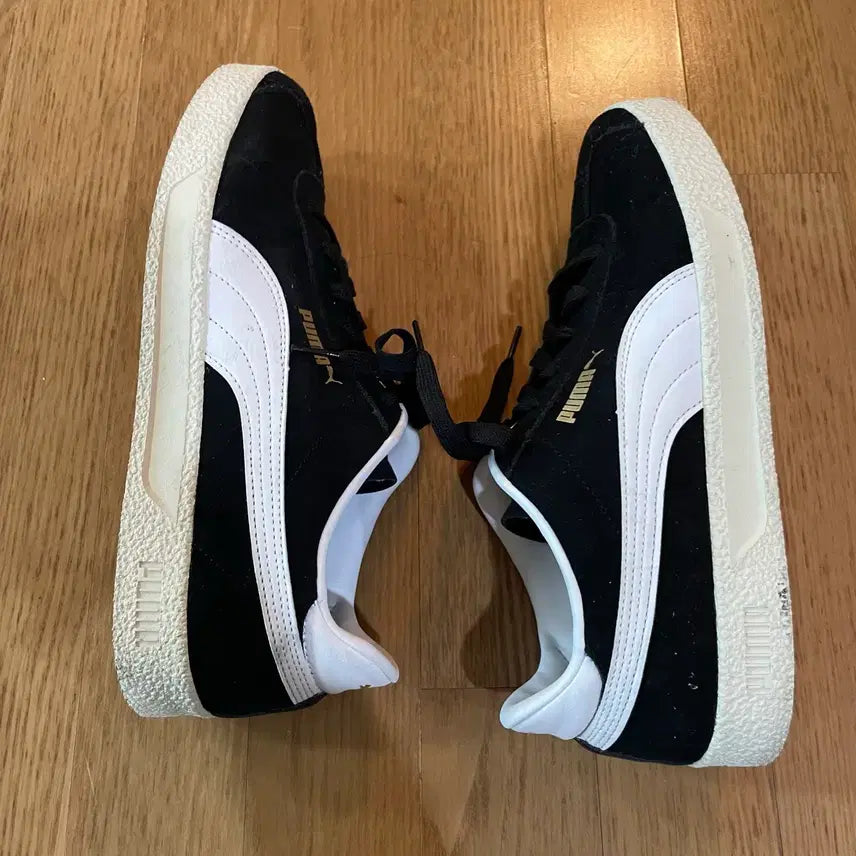 [BUNJANG] Puma Club Suede Black Sneakers 275 / 퓨마 클럽 스웨이드 블랙 스니커즈 275