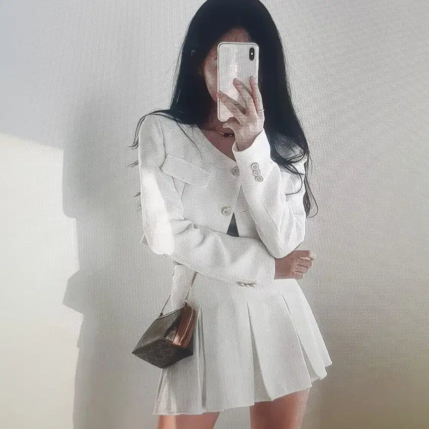 [BUNJANG] Tweed Setup Skirt Suit (3 Colors) / (해외배송)트위드 셋업 스커트 치마바지 정장 (3컬러)