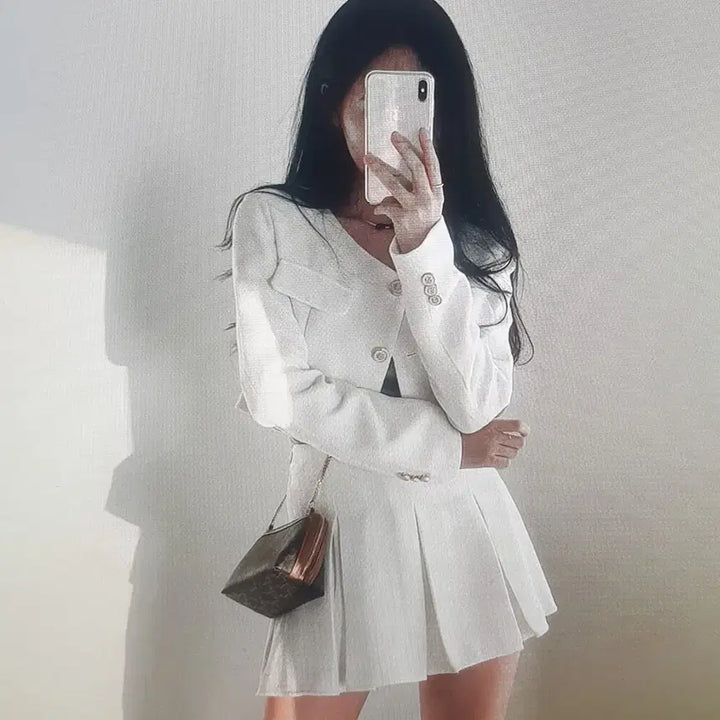 [BUNJANG] Tweed Setup Skirt Suit (3 Colors) / (해외배송)트위드 셋업 스커트 치마바지 정장 (3컬러)