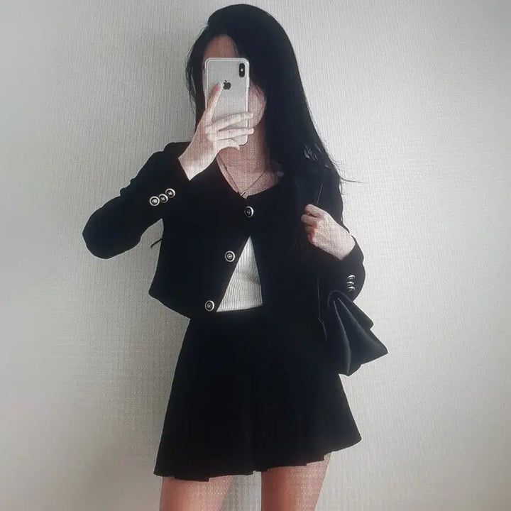 [BUNJANG] Tweed Setup Skirt Suit (3 Colors) / (해외배송)트위드 셋업 스커트 치마바지 정장 (3컬러)