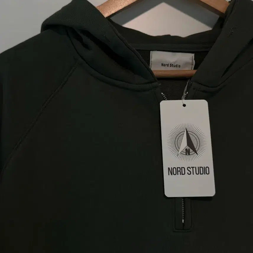 [BUNJANG] Nord Studio Half-Zip Hoodie (New) 100% Cotton / 노드스튜디오 하프집업 후드티 (새상품) 면100