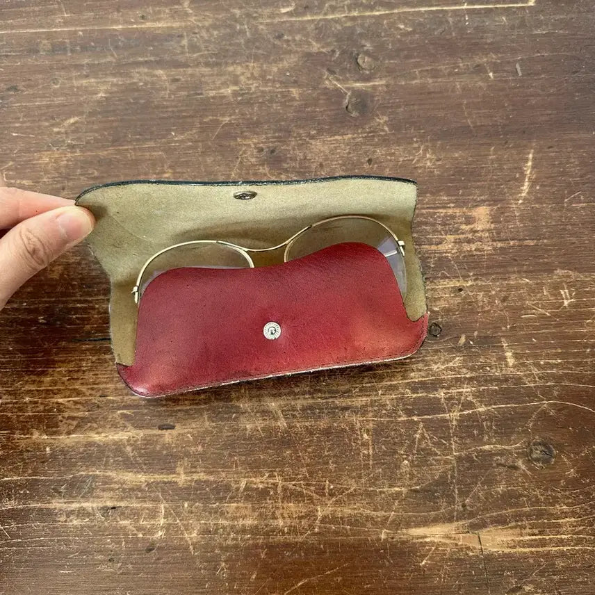 [BUNJANG] Vintage German Aviator Glasses with Leather Case / 독일)빈티지 안경, 가죽케이스